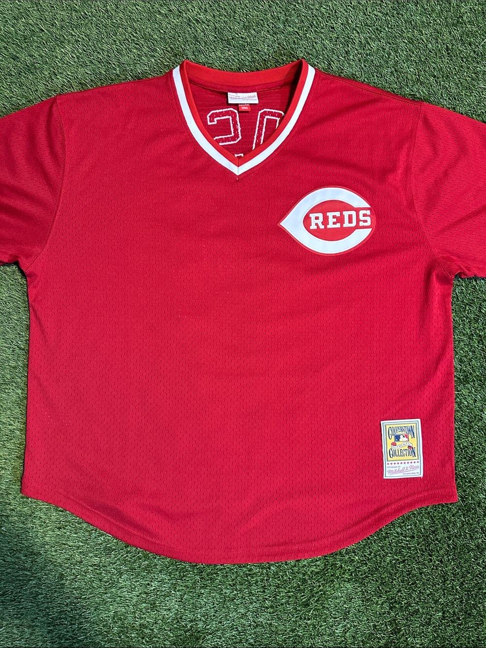 NWOT Mitchell & Ness Cincinnati Reds Pete Rose #14 Red Cooperstown Jersey XXL - Picture 2 of 7